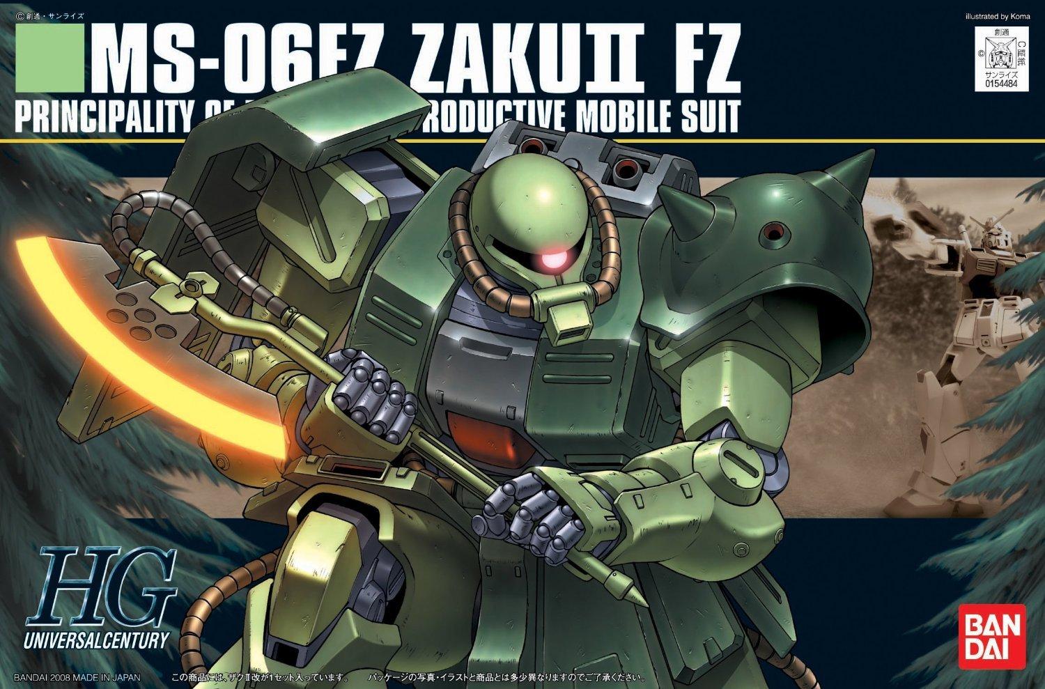 

HGUC Zaku II Кастомный Костюм Гандам 0080 Война в 1/144 MS-06FZ (Мобильный карман) зелёный
