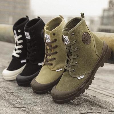 Scarpe da uomo alte edizione larga versione coreana 2025 scarpe in tela alla moda Scarpe casual per giovani Scarpe da studente da uomo