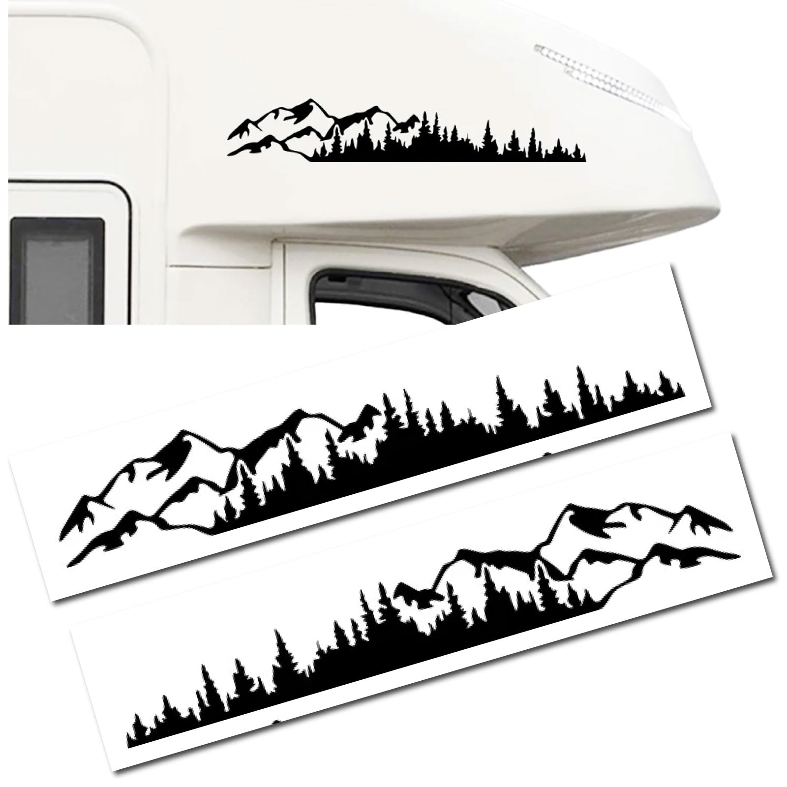 

morytrade Body Sticker Side Decal Mountain Outdoor Mountain 39.4 x 6.7 inches (100 x чёрный