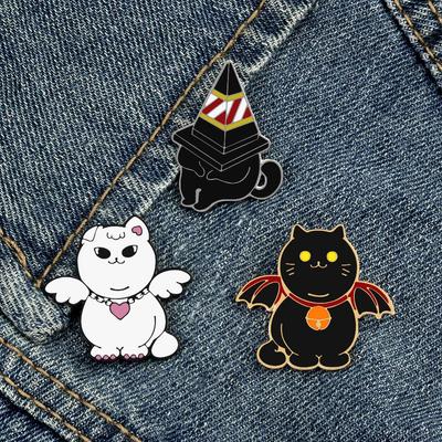 Süße Alien-Katzen-Brosche - Japanisches Cartoon-Tierabzeichen für Rucksäcke