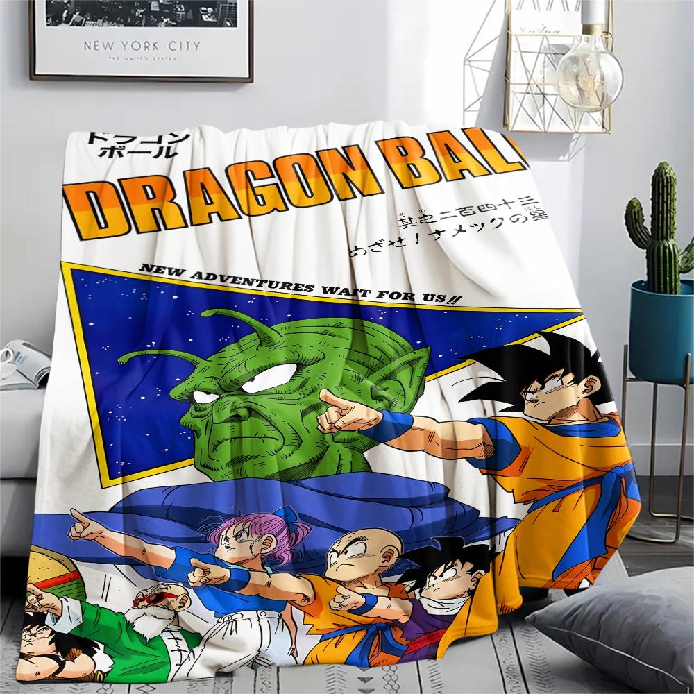 Dragon Ball character Print Flannel Blanket High quality Comfortable for All Seasons Home Decor Warmth and Comfort Perfect for Christmas Gifts