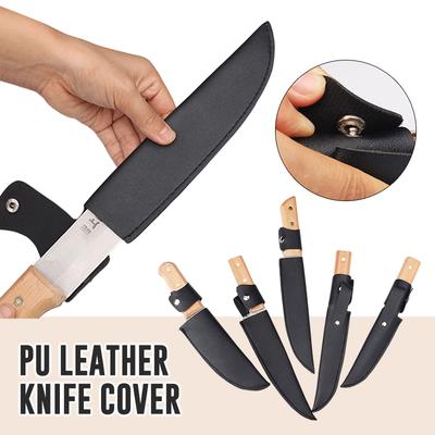 Messerscheiden-Taschen PU-Leder Holster Gürteltasche Gerade Messerhalter Tragen Langlebig Küche Koch Kochmesser Aufbewahrungstasche
