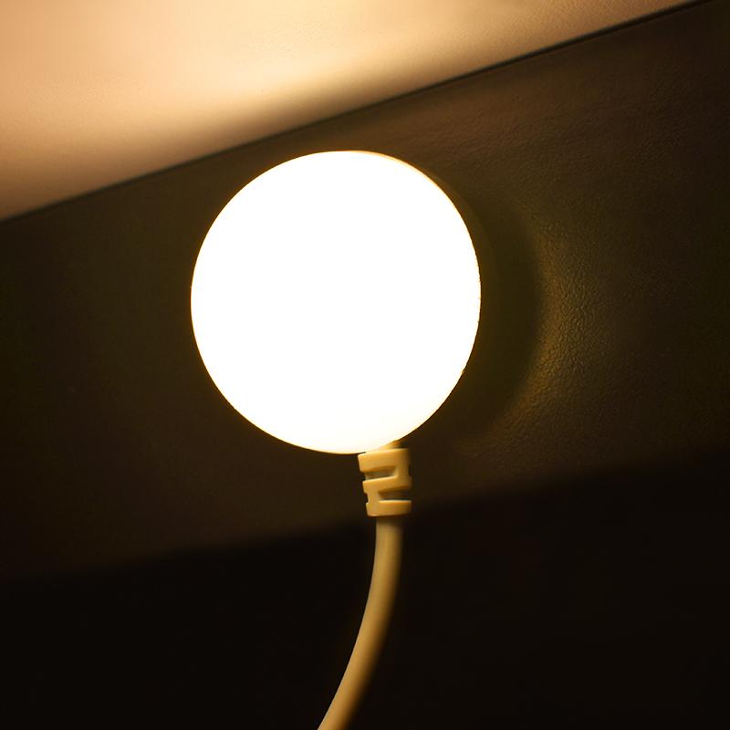 3W 5W USB Mini Night Light Portable Magnet LED Blub 1.5m USB Cable Book Reading Light with Switch for Children Dormitory Bedroom
