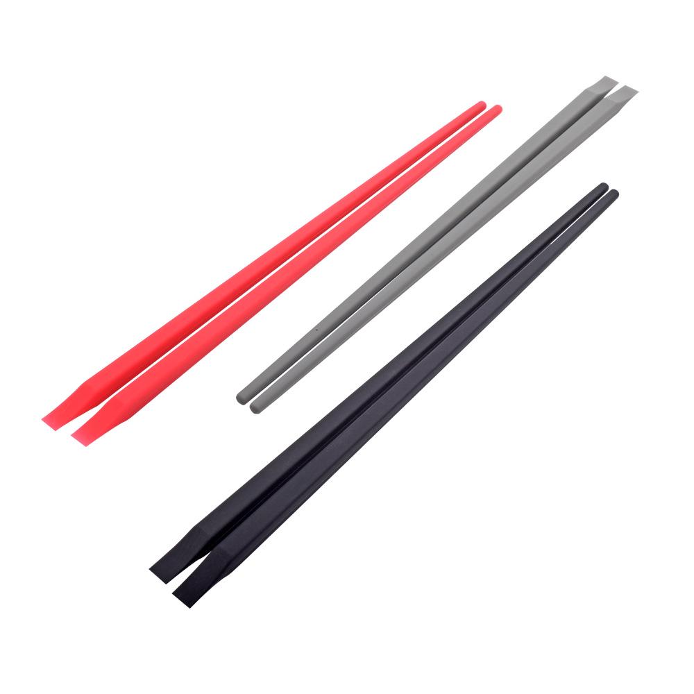 Waxed, lacquered, silicone chopsticks: Soft exterior, hard core, drop-proof, non-slip, dishwasher safe, high-temperature resistant.