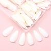 120 Pcs Press On Nails Solid Color False Nails Almond Full Cover Stick On Nails Artificial Nails Manicures Supplies