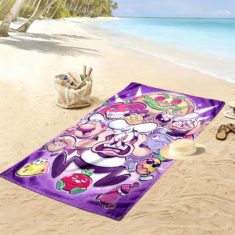 Pizza Tower 2D Flat Print Beach Towel, Large Soft Quick Dry Towel for Beach Camping Swimming.NSTJ0928541