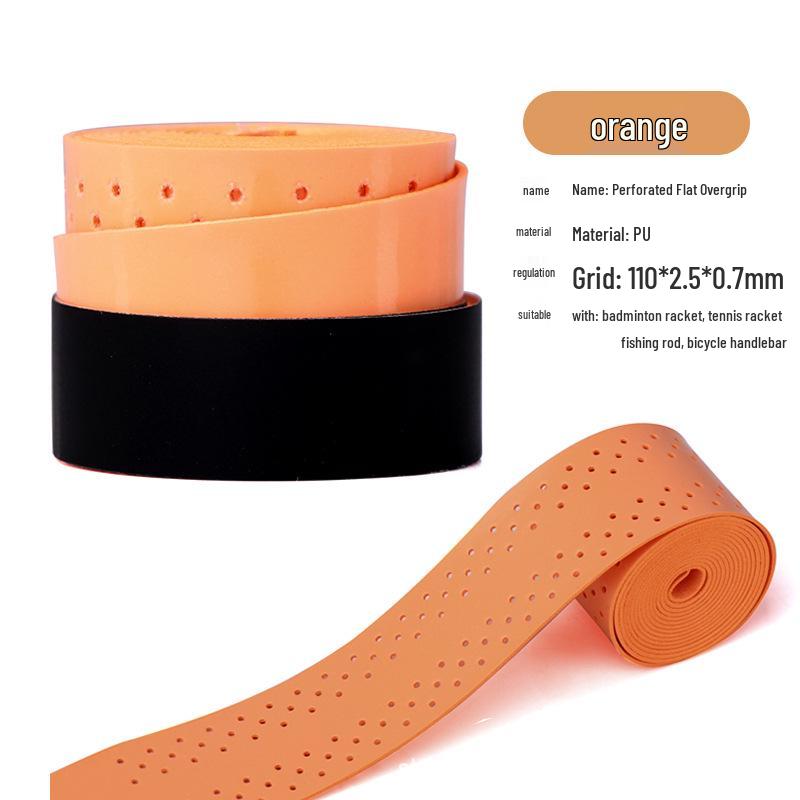 Perforated PU Overgrip: Non-slip Sweatband for Badminton & Tennis Rackets