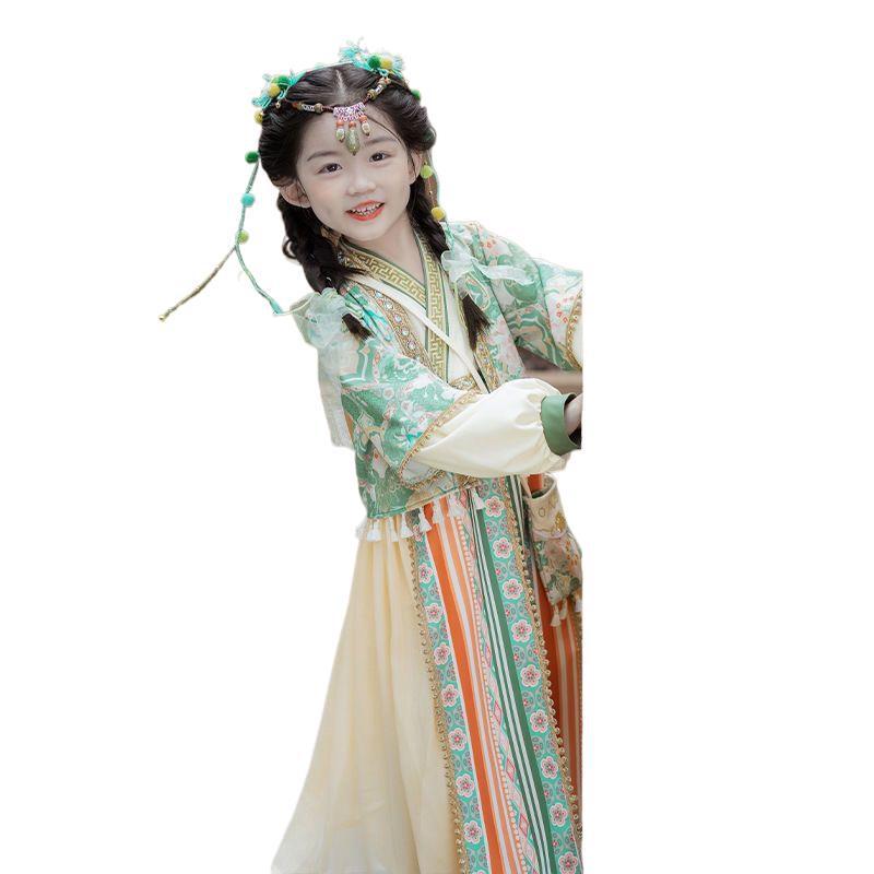Autumn Western-Style Ethnic Hanfu: Girls' Retro Performance Costume