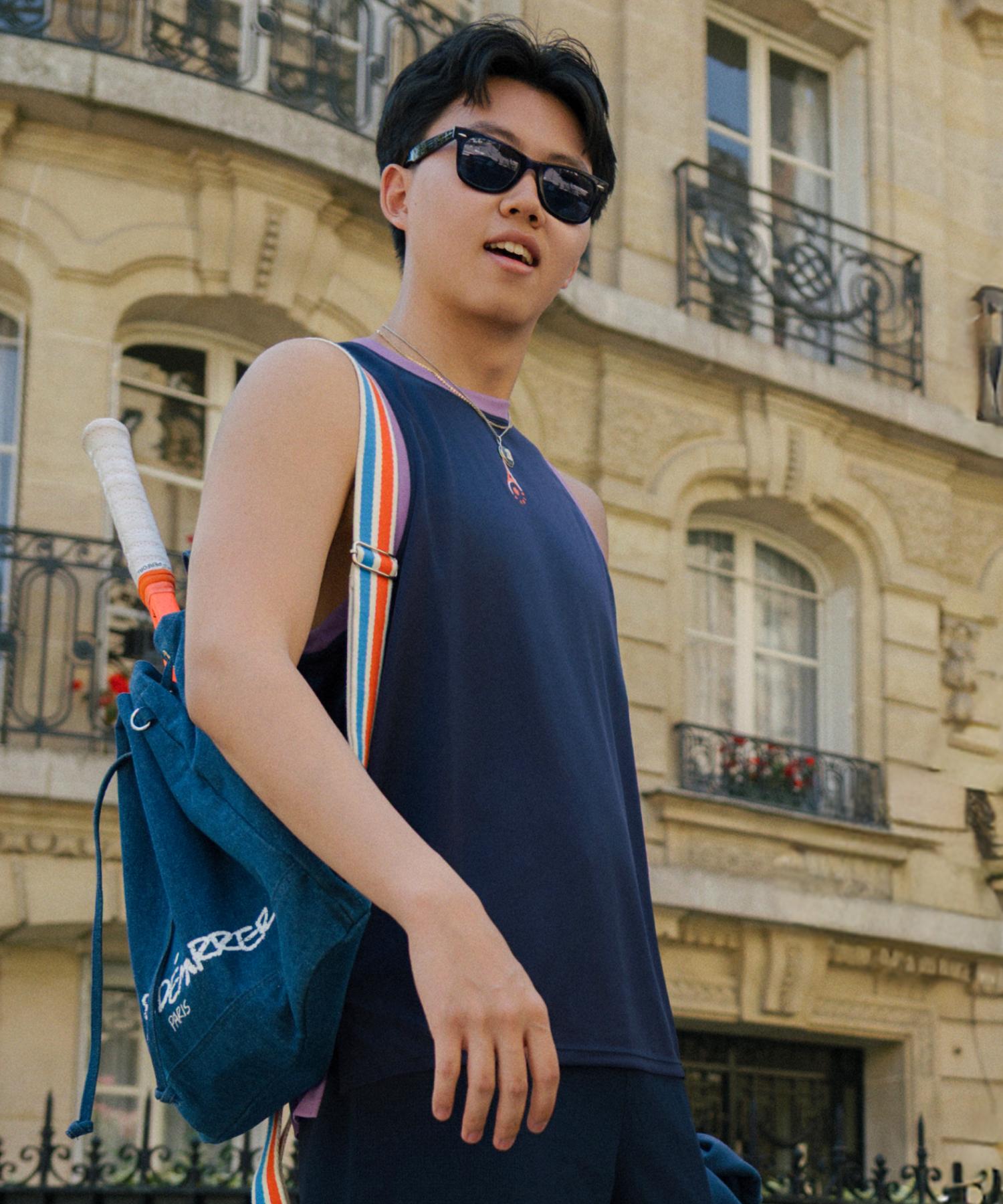 Ron And Marie [Men S] Main Symbol Block Mesh Sleeveless M