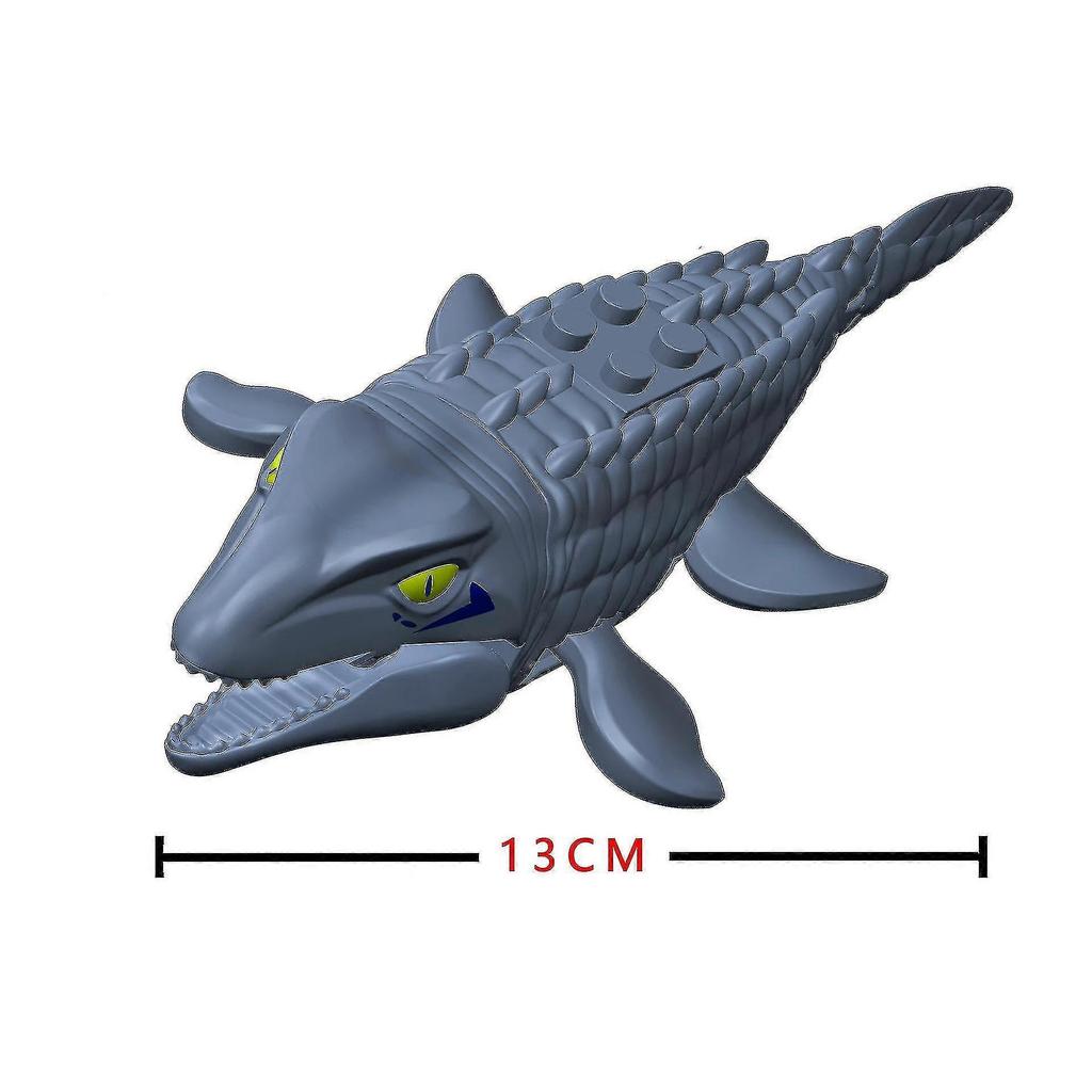9pcs Jurassic Dinosaur Building Blocks T-rex Velociraptor Mosasaurus Triceratops Action Figures Kids Toys Gifts