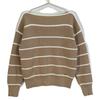 FOXEY 24 Year 44134 Beige X White Cotton Knit Top Olivia Stripe Knit Pullover Tops 40 Beige X whiteUsed