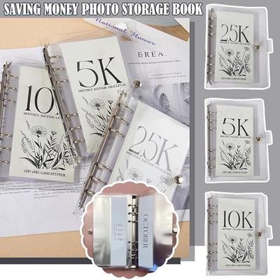 Monthly Saving Challenge Binder Loose-Leaf Binder Budget Binder With Cash Envelopes Money Organizer System For Save Money