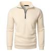 Men's Stand Up Collar Casual Hoodie Men's Solid Color Fashionable Men's Pullover Hoodie