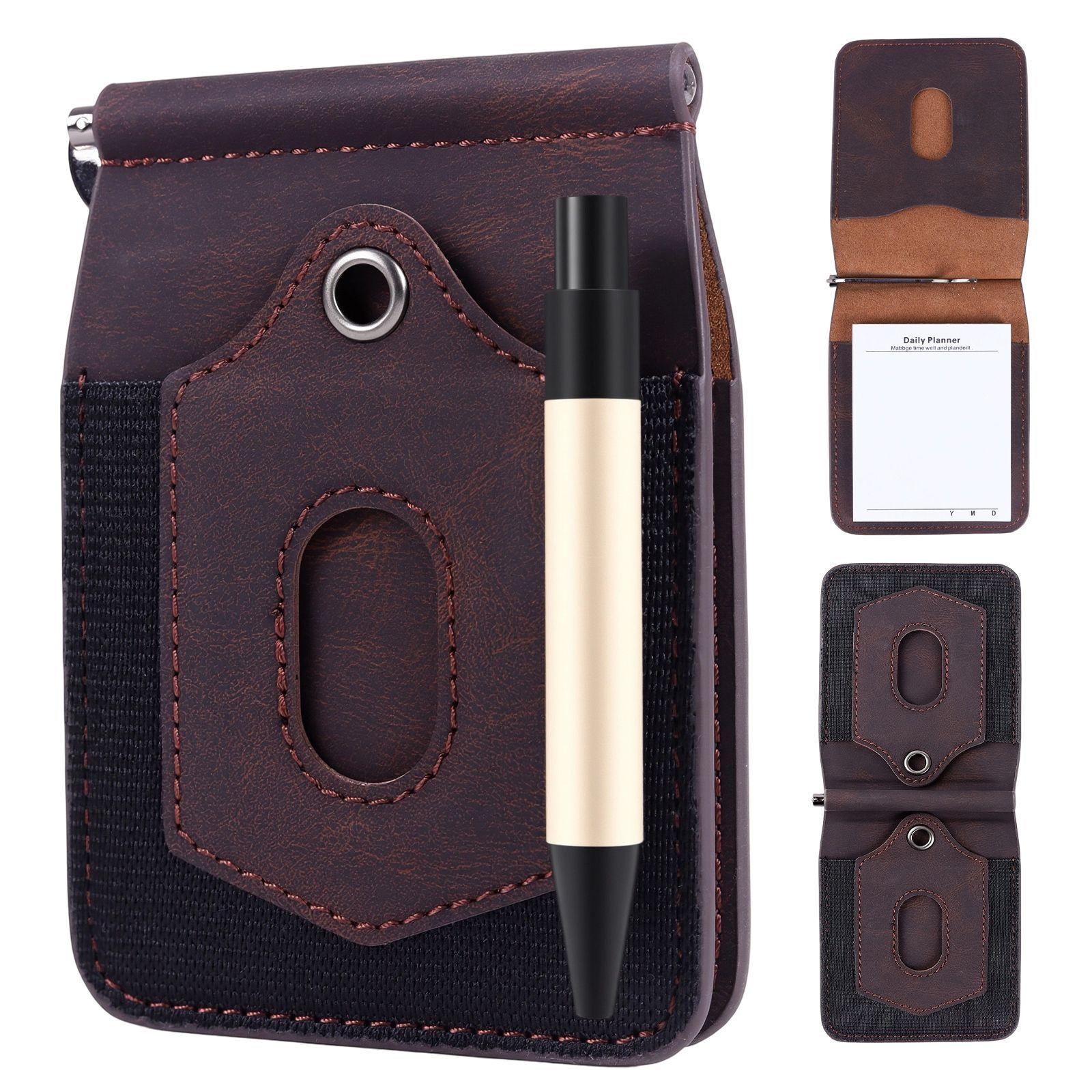 

Handbook card bag, multi-functional with pen, microfiber leather, built-in notebook, super practical two-in-one wallet