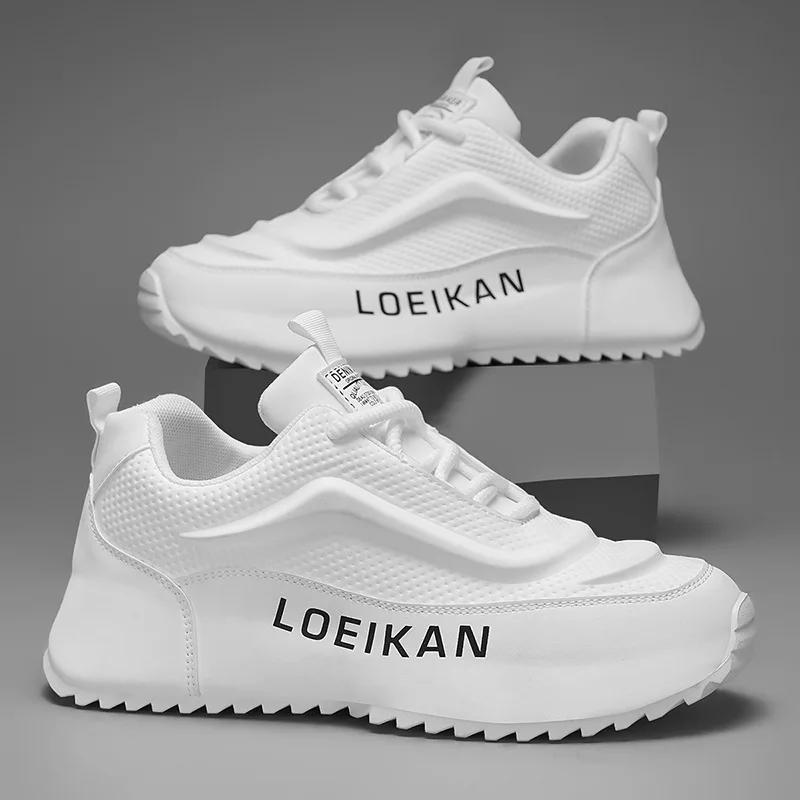 

Fashion Men s Walking Running Shoes Men Casual Lightweight Tennis Shoes Sports Sneakers Breathable New Fashion Sneakers Plus Size 47 39 белый