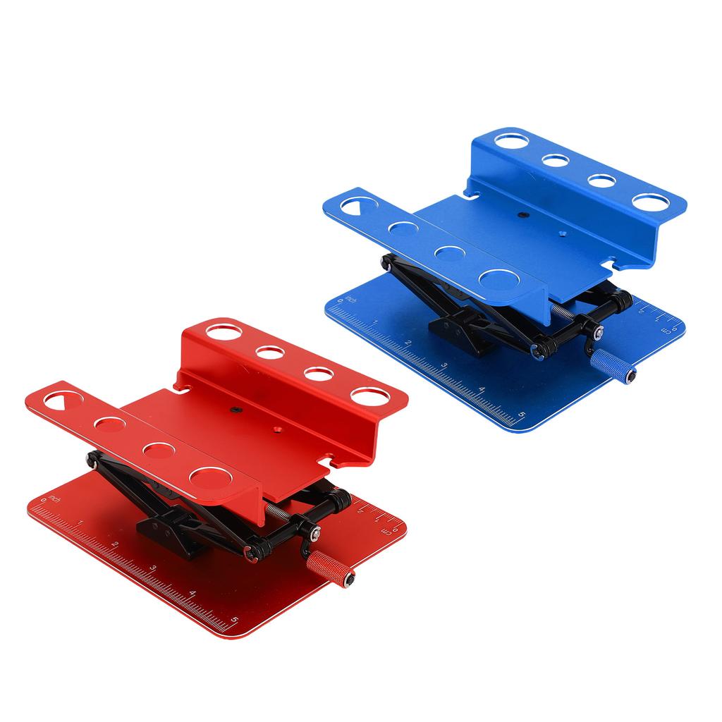 RC Car Repair Work Stand 2.36 Inch to 5.51 Inch Manual Lift Lower Workstation with Anti Slip Pad for