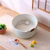 Round Cat Bed Basket Cotton Rope Woven Pet Bed with Cute Flower Toy Ball Breathable Cat Basket for All Seasons