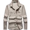 Large Loose Long Sleeve Denim Tooling Coat Shirt for Young Men Spring Wear Fashion Casual Outerwear Daily Street Outfit
