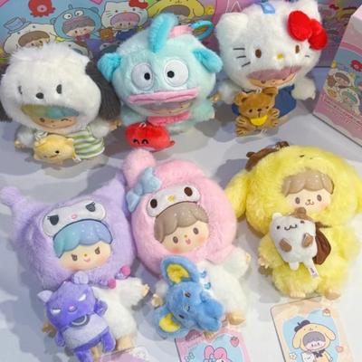 Echte Sanrio Familiencharaktere X ZZoton Love-league Buddies Serie Vinylpuppe Blind Box Niedliche Hello Kitty Kuromi Melody Spielzeug