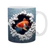 3D Father'S Day Gift Dad Ceramic Coffee Mug Father Goldfish Water Cup Fishing Fishing