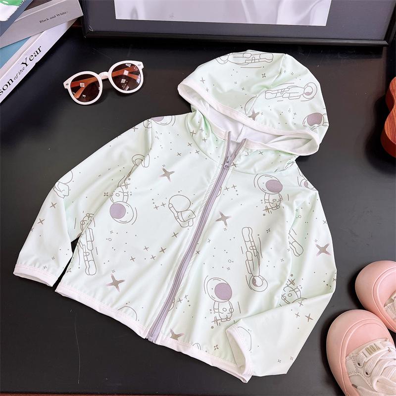 

Детская летняя одежда для защиты от солнца для мальчиков и девочек, дышащая и легкая одежда-скин с капюшоном, детская одежда 130cm фиолетовый