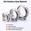 Car 304 Stainless Steel V Band Clamp Kits Turbo Exhaust Pipe Vband Clamp Male Female Flange V Clamp Universal