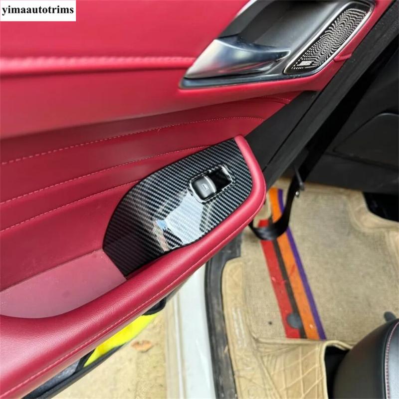 Car Inner Door Armrest Window Lift Button Control Panel Frame Cover Trim Accessories Interior For MG HS / HS Plug-in  - 2024