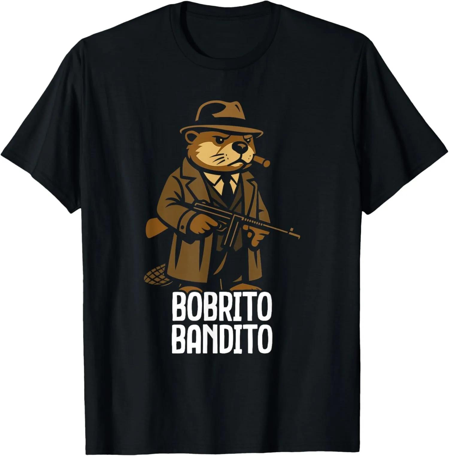 Beaver Gangster Graphic Tee Funny Meme Unisex Cotton TShirt S