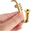 14pcs Christmas Musical Instrument Ornaments Mini Trumpet Saxophone Guitar Model Tiny Instruments Set Xmas Tree Hanging Decorations Music Party