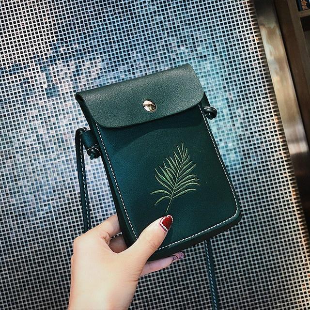 Сумки для женщин с вышивкой растений Простая ретро-сумка Женская сумка через плечо — фото 9