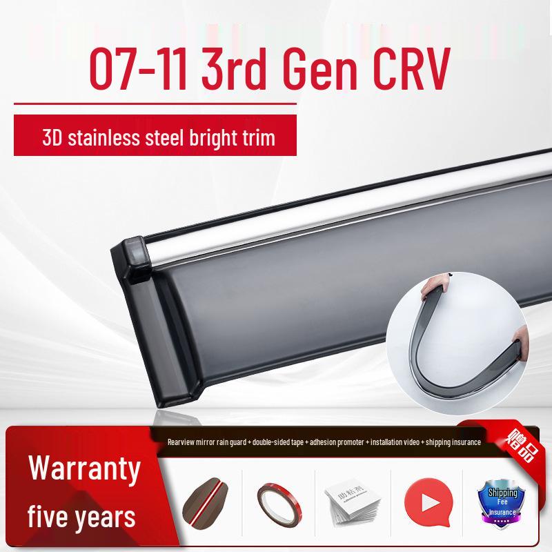 Honda Tenth Gen Accord, Civic, Lingpai, and Fengfan Car Window Rain Visor - Sun and Rain Guard for CR-V, XRV