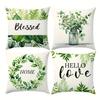 Blue Floral And Home - Slogan Pillowcasebedroom Living Room Sofa Home Decor Polyester Cushion Cover With Zipper