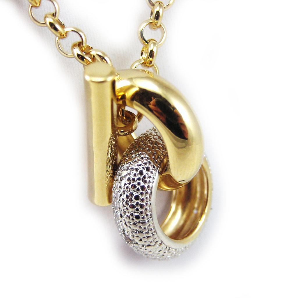 Les TréSors De Lily [F7213] - Collier Plaqué Or 'DéEsse' Blanc Doré - 15 Mm Zlatá-image