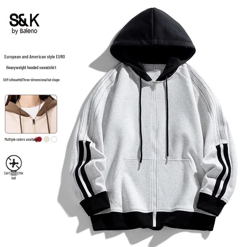 Baleno S&K Series Unisex Colorblock Hooded Cardigan