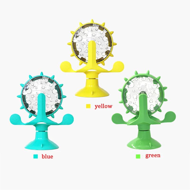 Dog Cat Feeding Interactive Wheel Toys Pet Leaking Food Training Ball Slow Dog Feeder Funny Dog Wheel Pet Products