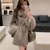Cape Korean Shawl Wool Coat with Detachable Fur Collar - Women's Small, 2024 Autumn/Winter Fashion