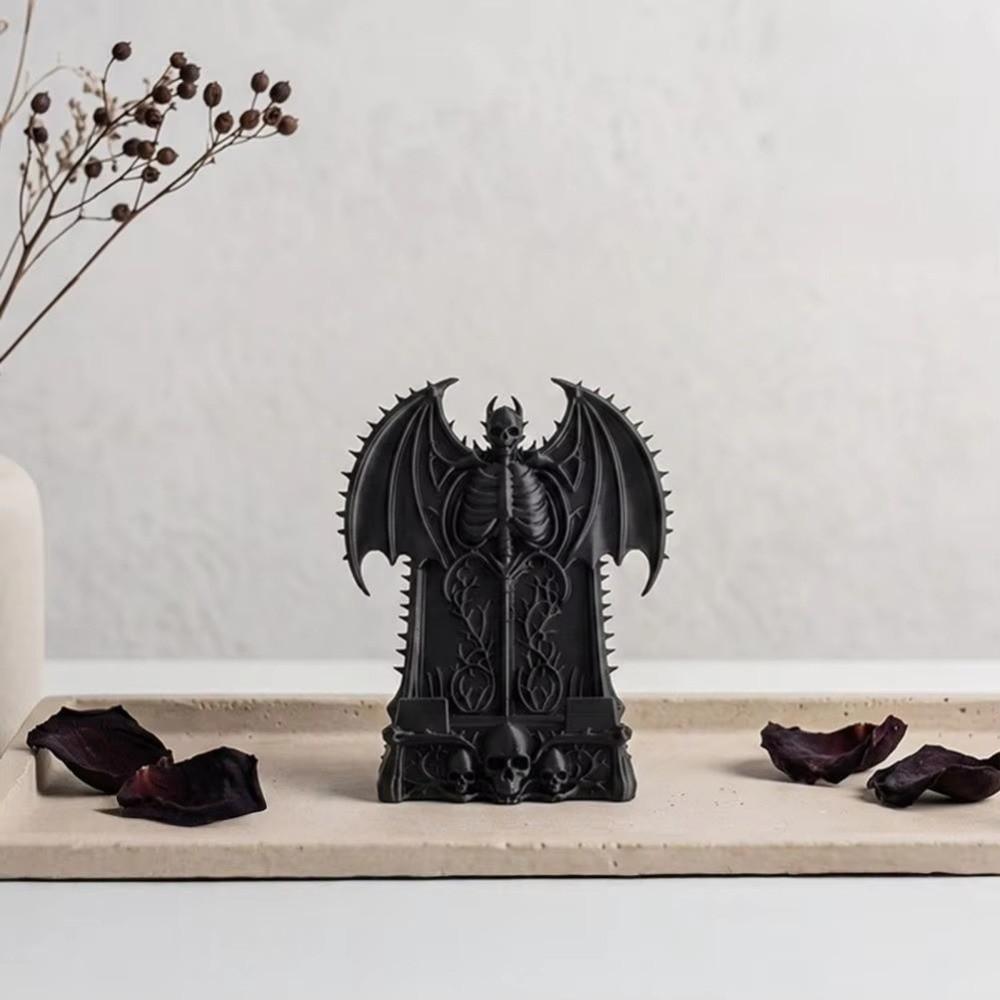 3D Printed Skull Phone Stand Dark Fantasy Gothic Throne Ornament Skull Desk Decoration Dorm Room