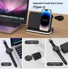 Universal Foldable Wireless Charger for Huawei, Apple, Samsung Phones, Watches, and Earphones - Three-in-One Design