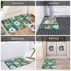 Pomeranian Dog With Summer Leaf Doormat Non-Slip Kitchen Bathroom Mat Garden Garage Floor Door Entrance Carpet Rug