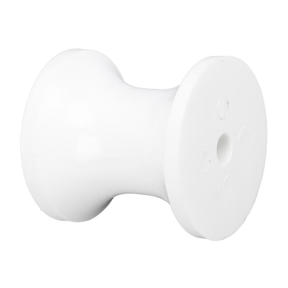 White Bow Stop Roller 51mm Length Nylon Roller Boat Trailer Roller Boat Trailers