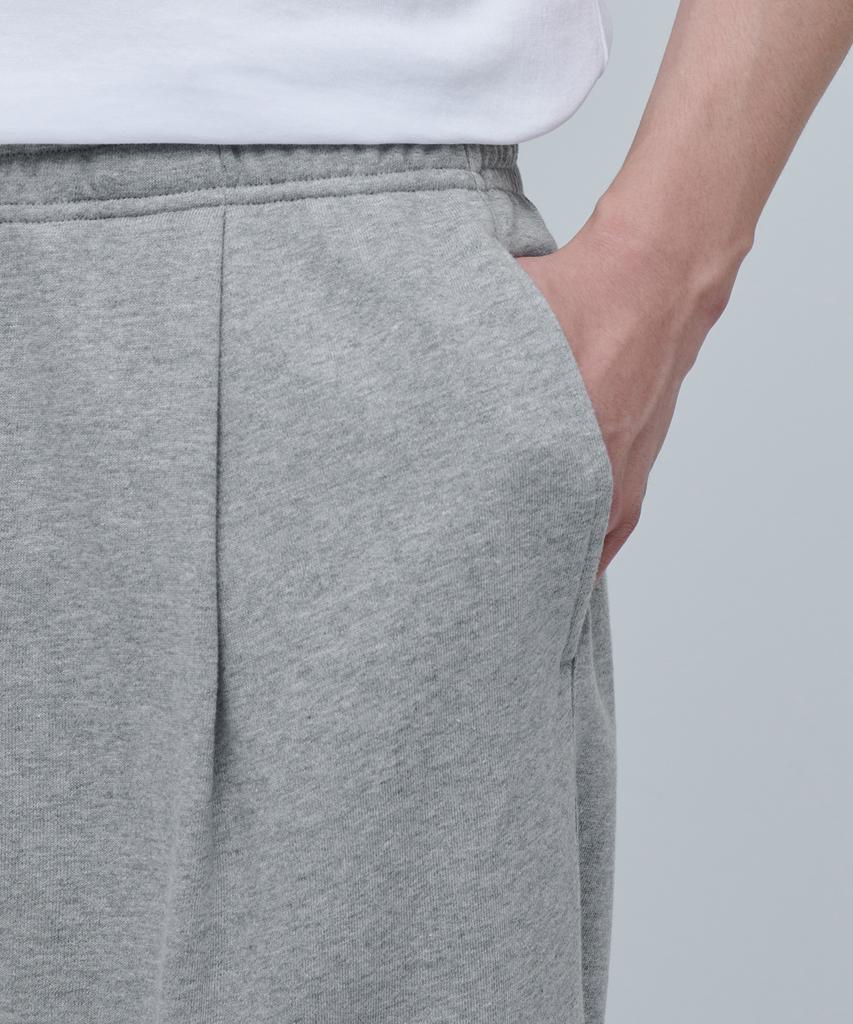 MUSINSA STANDARD One-Pleat Wide Lounge Sweatpants [Medium Grey]