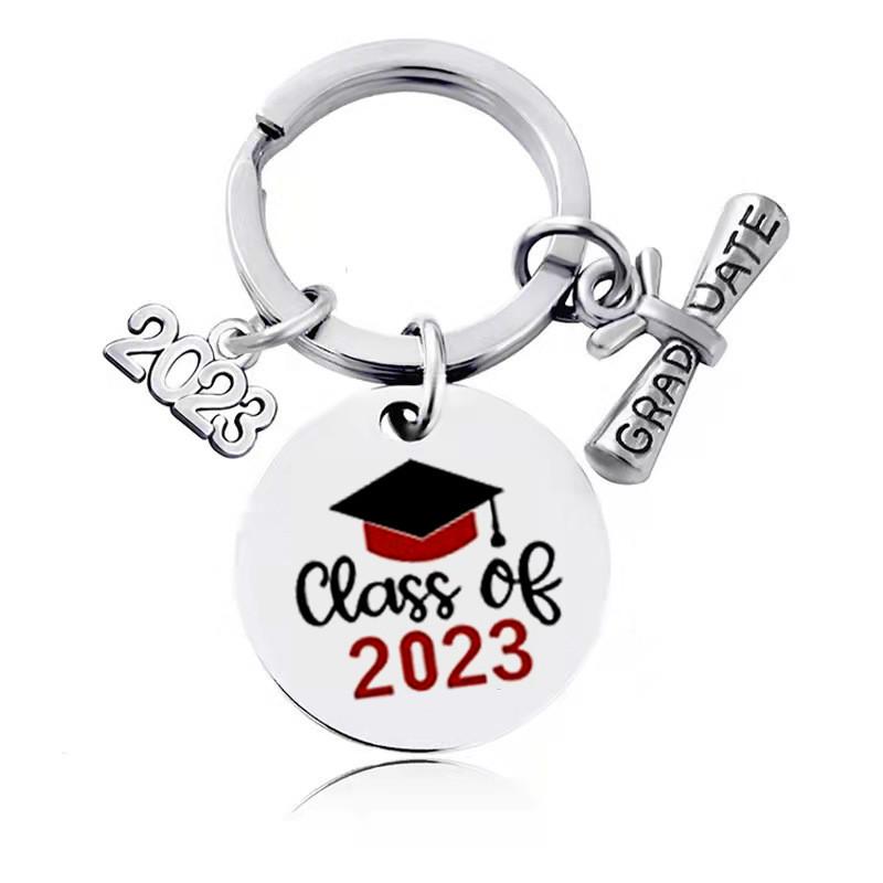 Unique Class Of 2023 Graduation Keychain Gift For Teachers In Vibrant Stainless Steel