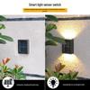 2LED Solar Outdoor Wall Light - Up/Down Accent Lighting for Courtyard, Villa, Decoration