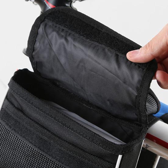 Bolsa de bicicleta com tira reflexiva anti-rachadura, à prova de choque, grande capacidade, alta resistência, 3 em 1, feixe frontal, tubo superior, bolsa de selim, acessórios para bicicleta