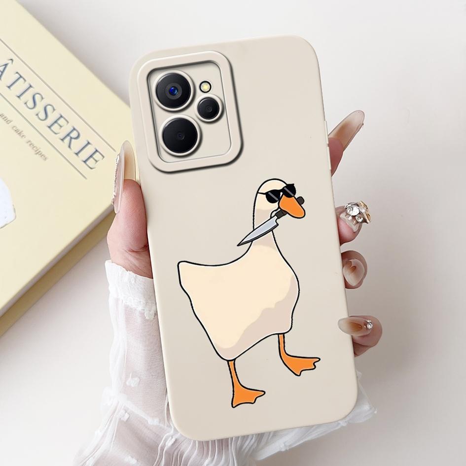 For Realme 9i Case Cool Fashion Flower Marble Sunset Soft Liquid Silicone Lens Protective Cover For Realme 9i 5G Realme9i Bumper