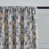North American Style Cotton Linen Printed Curtains with Tassels, No-Drill Rod Pocket for Balcony or Bay Windows