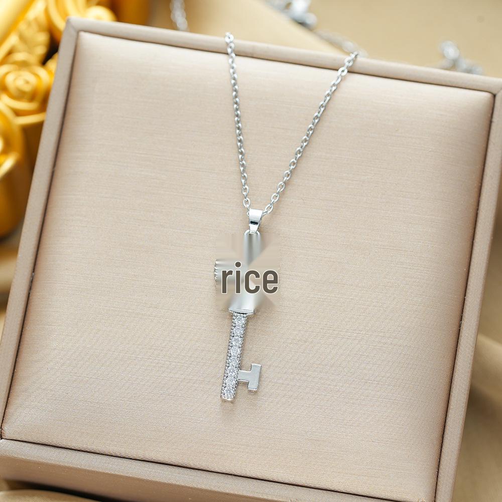 Titanium Steel Non-fading Necklace - European & American Style, Light Luxury, Versatile Korean Fashion, Perfect for Women and Girlfriend Gifts.