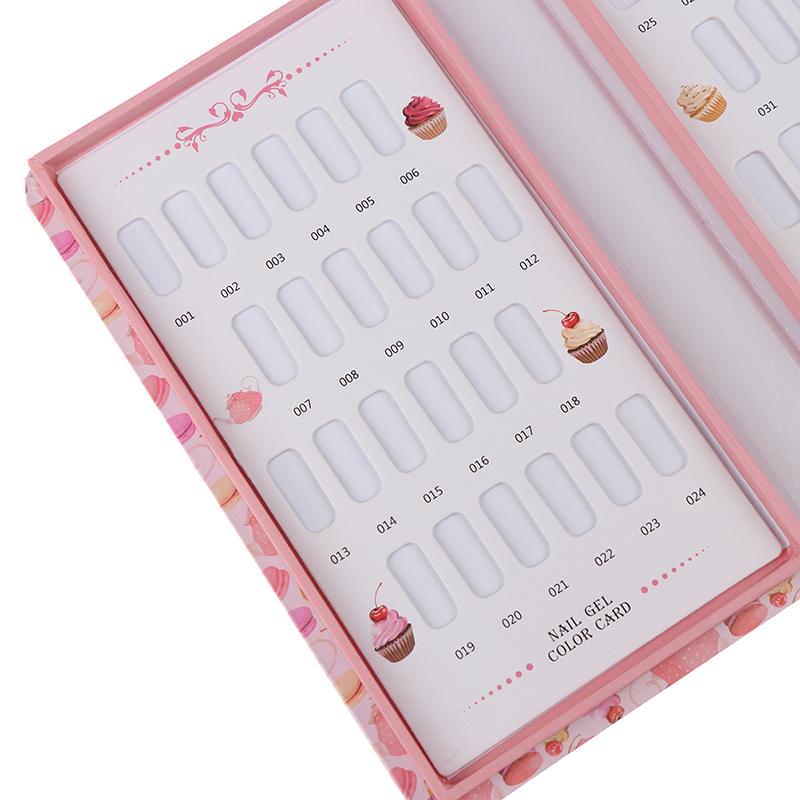 False Nail Color Book Display Nail Gel Polish Card Chart Palette Practice Board