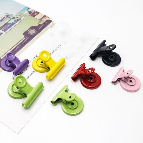 2 stk. Magnetisk Mappe Stærke Metal Mappeklemmer 38 mm Kraftige Køleskabsmagneter til Køleskab Whiteboard Kontor Hjem
