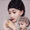 Beautiful Diamonds Flower Women'S Lace Turban Hat Breathable Mesh Summer Muslim Headwear Hat Female Daily Beanie Hair Wraps